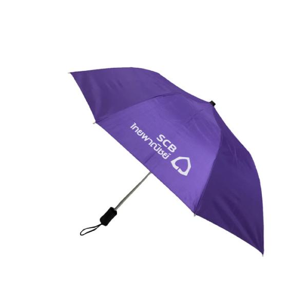 Silver Coated Diameter 98cm Manual Open 2 Foldable Umbrella