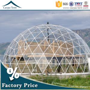 Spacious 20M Diameter Geodesic Dome Tent With Transparent Fabric