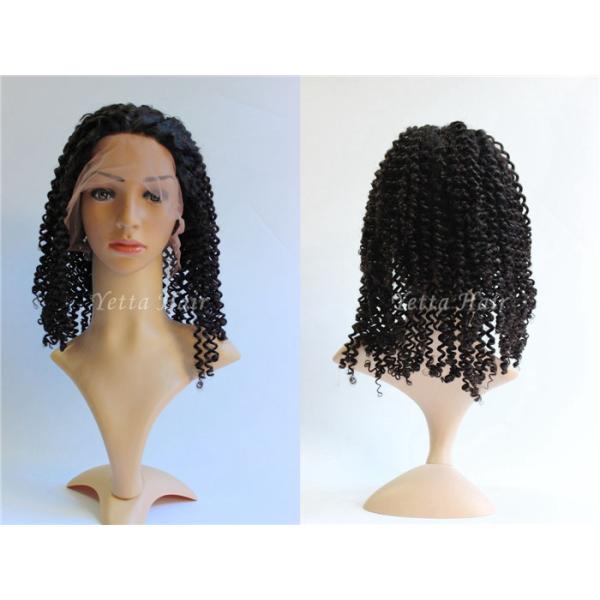 Buy Popular 20 Inch Kinky Curly Human Hair Full Lace Wigs Bouncy And Soft at wholesale prices