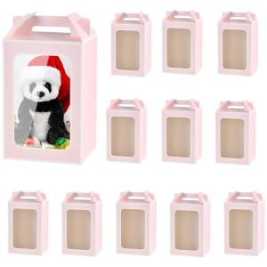 Custom Folding Paper Box With Handle And Clear Window Front L*W*H cm For Candle