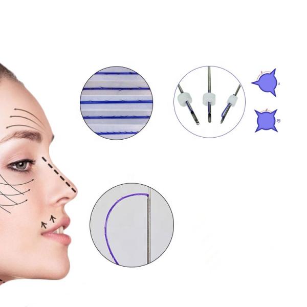 Nose PDO Thread Lift 19G Suture Hilos Cog L Needle Thread Lift Nose Up