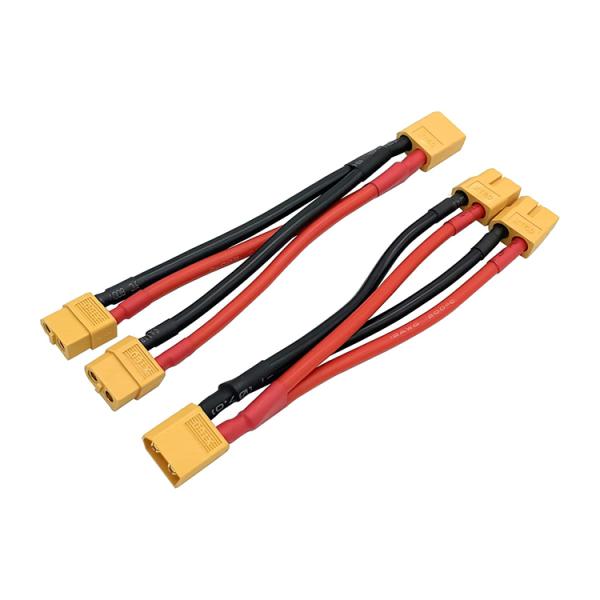 14AWG XT60 1 Male to 2 Female Y Splitter Extension Cable for RC Lipo Battery
