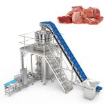 14 Hoppers Sticky Material Multihead Weigher Chicken Liver Screw Combination