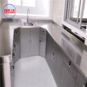 Polished Stainless Steel Lab Bench with Bolt Connection - Silver Finish