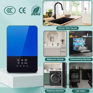 Blue Tankless Induction Water Heater 220 Volt Wall Mounted Touch Control