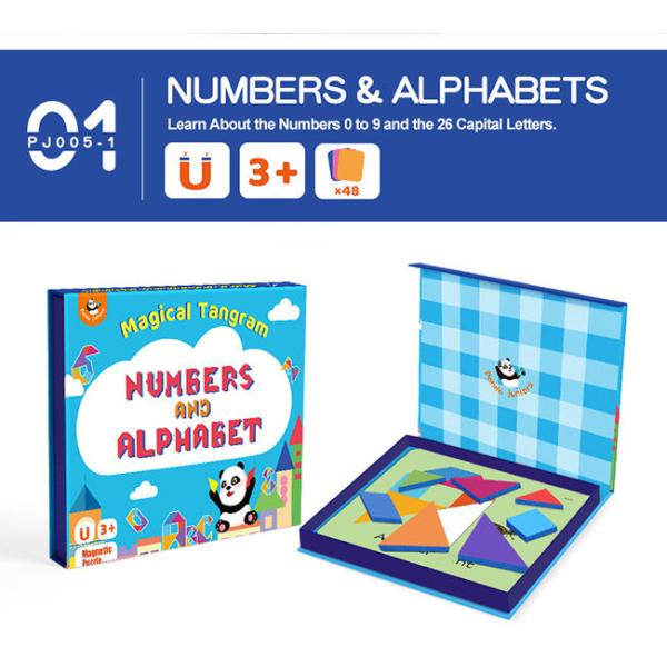 Level Up Magnetic Wooden Tangram Puzzle Educational Games And Puzzles Physical Development 2