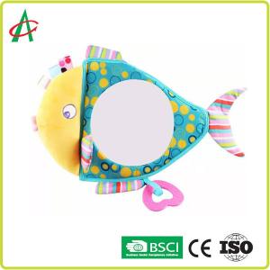 BSCI Plush Books For Babies 23.5x35cm Fish Shape With Mirror