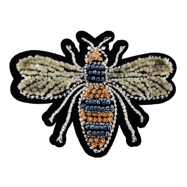 Buy Wholesale Crystal Rhinestone Bee Embroidery Tooth Brush Patch Applique at wholesale prices