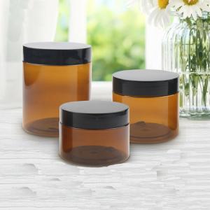Customized Printing Transparent Plastic Jar Containers Pressure Sensitive