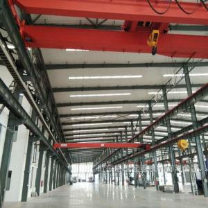 Wind Resistant Electrical 5T Double Beam Bridge Crane In Warehouse