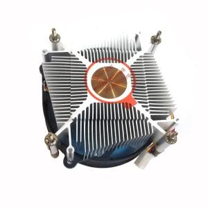 12V Dc Copper Center Radiator TDP 75W For Pc Processor Cooling 4 Pin PWM Socket