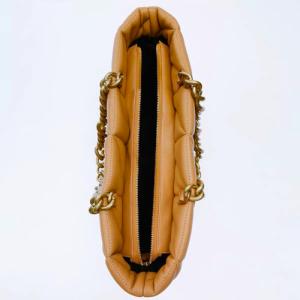 Lingge PU Shoulder Bag 44cm 4cm 16cm Embroidered Shoulder Bag