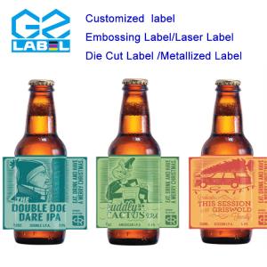 Waterproof Wine Bottle Label Self Adhesive Whisky Label Vinyl Sticker Printing