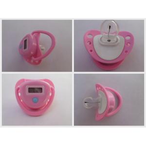Quality Pink Accurate Baby Pacifier Thermometer with Liquid Crystal Display for sale