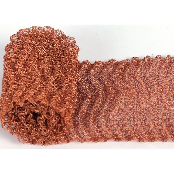 Buy 9.2M 10M 15M Pure Copper Mesh Knitted Gas Liquid Filter Mesh For Distillation Column at wholesale prices