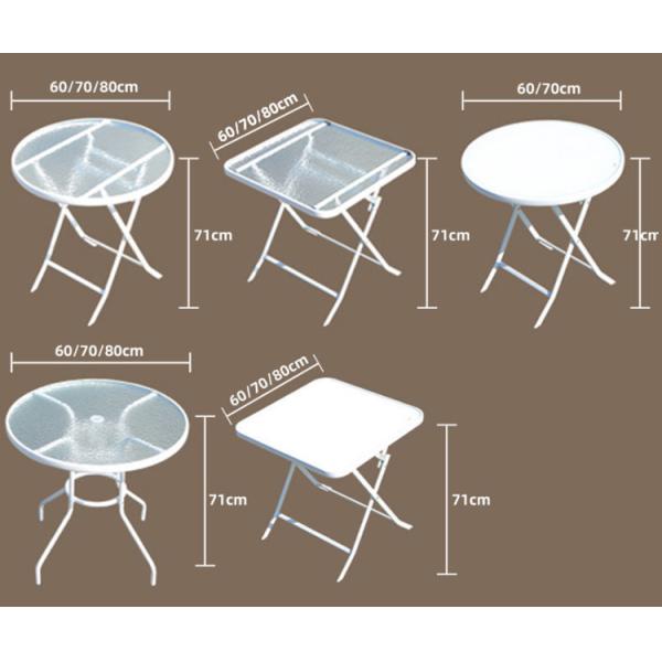 Outdoor Balcony Restaurant Cafe Garden Leisure Metal Glass Round Table and Rattan Chair