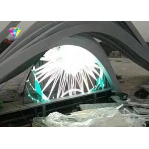 Programmable Led Transparent Display , Soft Pixel Transparent Glass Led Screen