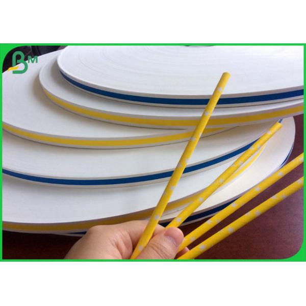 14MM 120GSM Straw Paper Roll With Color Printing Food Grade Material
