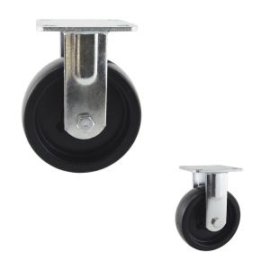 Rigid Wheel Fixed Plate Heavy Duty Casters 6" Diameter 880lbs Capacity
