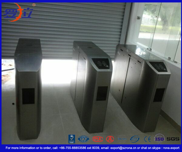 CE Approved Sliding Barrier Gate Turnstile Tempered Glass 30 Persons / Min