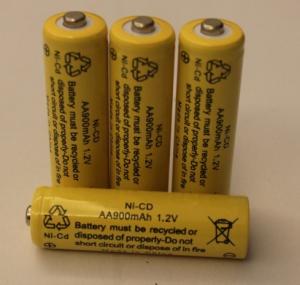 Quality 1.2V Cylindrical NICD Battery Packs AA900mAh UL CE for sale