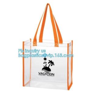 beach bikini PVC tote handle plastic packaging bags, travel wash organizer bag