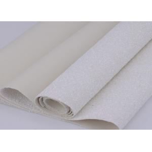 Wall Covering White Glitter Fabric , 1.38m Width Glitter Spandex Fabric