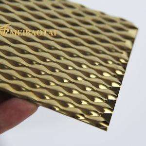 Golden Black Polished Embossed Stainless Steel Sheet Popular Pattern