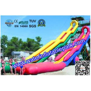 Summer Pool Inflatable Water Games With Slide , Adventure Inflatable Water