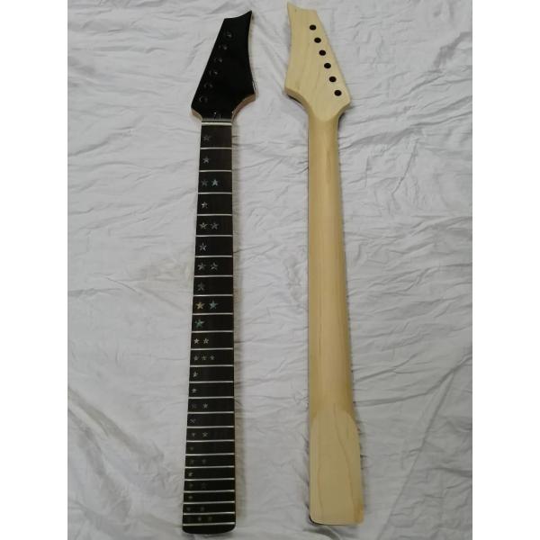Custom Grand 22 Fret Roasted Maple Electric Guitar Neck for Handmade Tele Guitar Kits Gloss Finished with Bone Nut