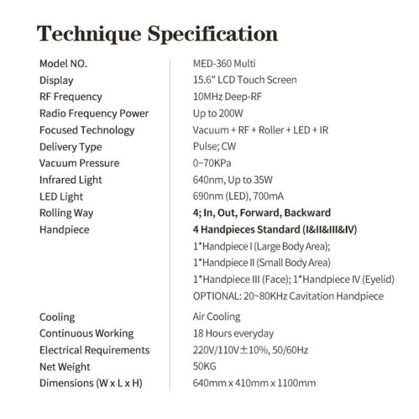 RF Body Slimming Vacuum Cavitation Body Shape Machine Weight Loss Fat Removal