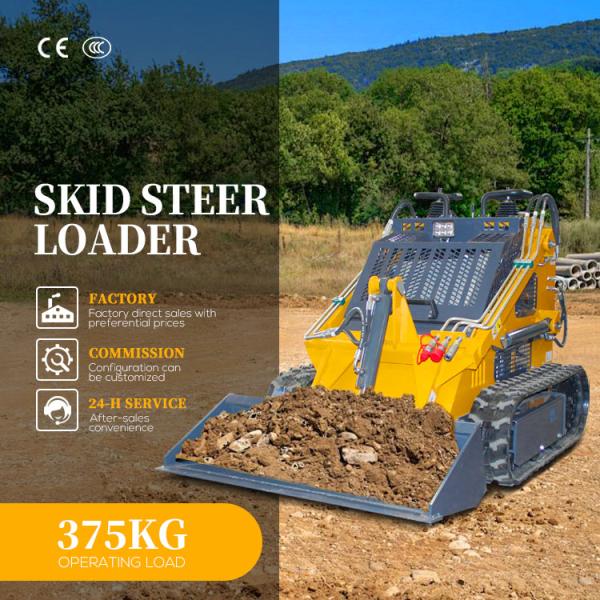 Versatile Mini Skid Steer Drive Loader with Crawler Tracks Efficient for Garden & Industrial Applications