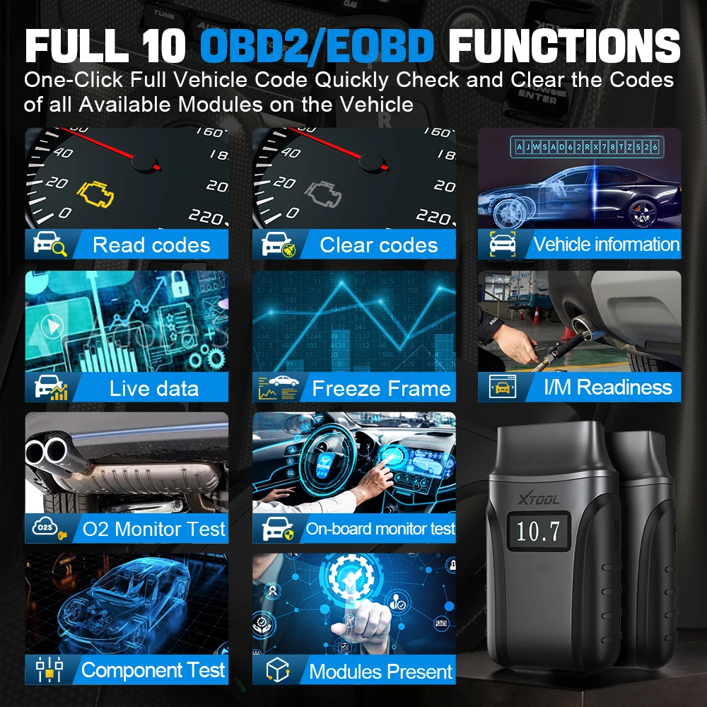 XTOOL Anyscan A30M Bluetooth OBD2 Scanner Car Diagnostic Tools 21+ Reset Service Code Reader CANFD Protocol Lifetime Free Update