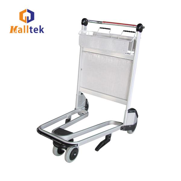 4 Wheels Aluminum Alloy Airport Luggage Trolley Using Airport With Handle