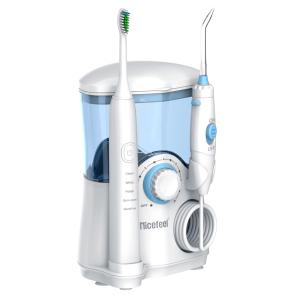 Combo Electric Toothbrush IPX4 Countertop Water Flosser Teeth Whitening 600ml