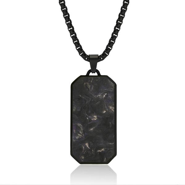 Buy Fashionable Men's Forged Carbon Fiber Necklace New Jewelry Accesories at wholesale prices