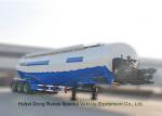 V Shaped Cement Powder Tanker Transport Trailer With Diesel Engine Air