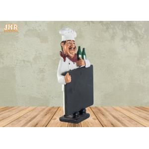 Small Polyresin Statue Figurine With Chalkboard Blackboard
