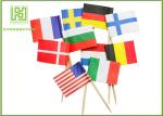 Custom International Flag Toothpicks , Different Design Cupcake Toothpicks Party