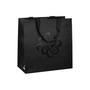 Customized UV Coating Paper Packaging Bags With Flat Cotton Handle