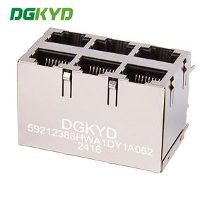 DGKYD59212388HWA1DY1A062 RJ45 multi port shielded connector without light 8P8C