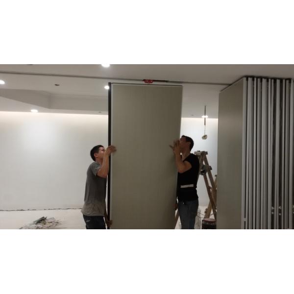 Red Plaster Move Walls Wooden Partition In Living Room For Conference Rooms