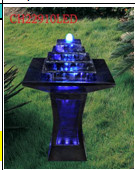 Indoor Fiberglass H91cm Led Light Water Fountain