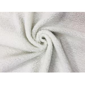 320GSM Woollike Sherpa Fleece Material For Clothing White 100 Percent Polyester