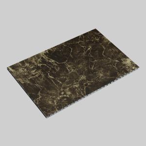 Quality Fireproof Stone Marble Finish Aluminum Composite Panel WithWhite Black Stripes Acp Construction Pvdf Coating for sale