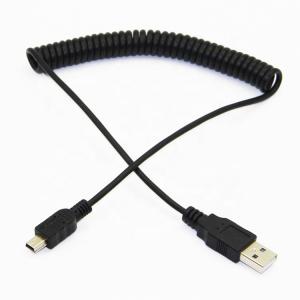 High Quality Spring Coiled Data Charging Mini USB 2.0 Extension Charger Cable