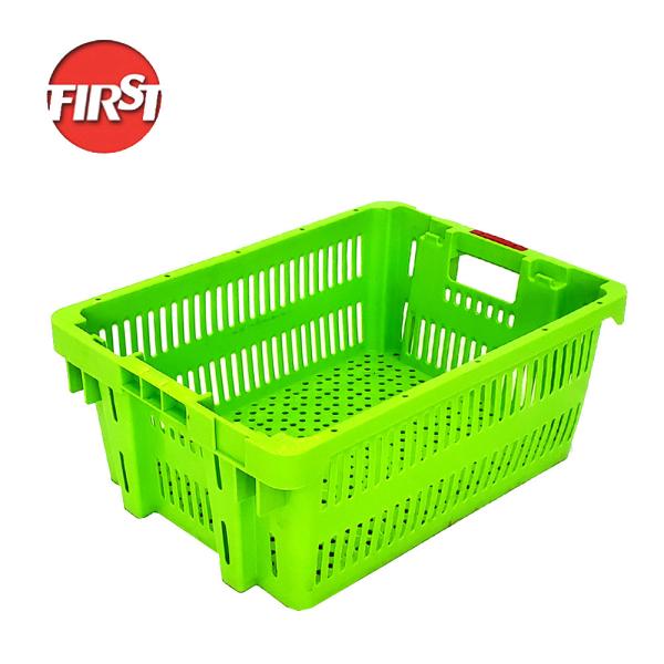 Buy Agricultural Plastic Crate for Vegetable and Fruit Stackable Container Box NO Foldable at wholesale prices
