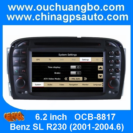 Ouchuangbo Mercedes Benz SL R230 car radio with Bluetooth Steering Wheel Control ipod OCB-8817