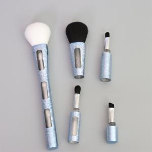 Personalized Travel Eyeshadow Brush Set Blending 4 In 1 Blue