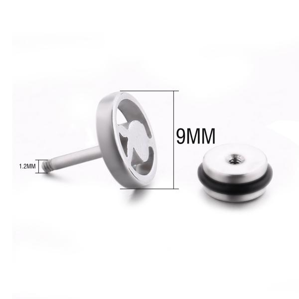 Wholesale cheap price round stud earrings cute rabbit shaped earring for girls